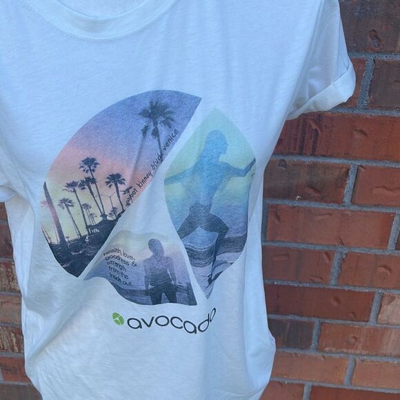 Avocado Short Sleeve Tee Shirt Vintage White Small Newl - Picture 2 of 5